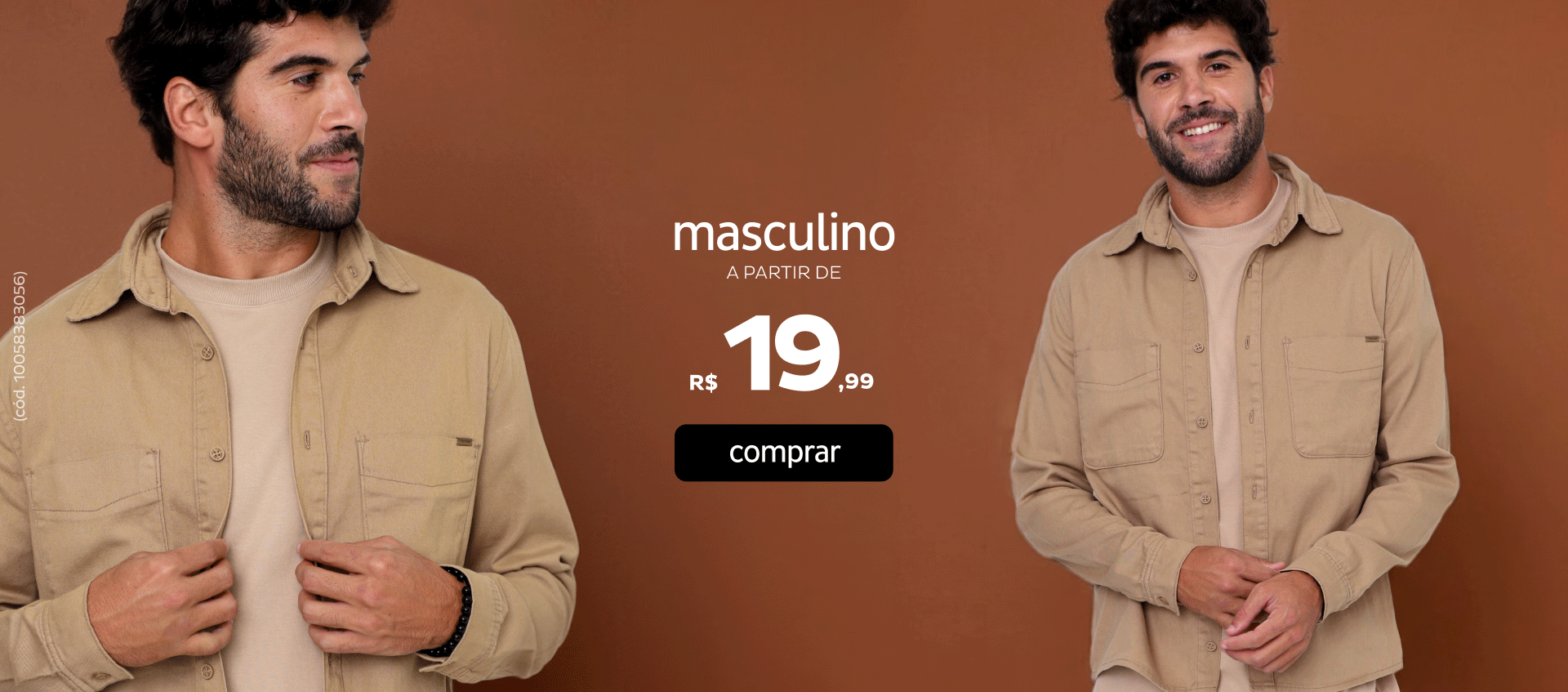 Masculino a partir de R$ 19,99